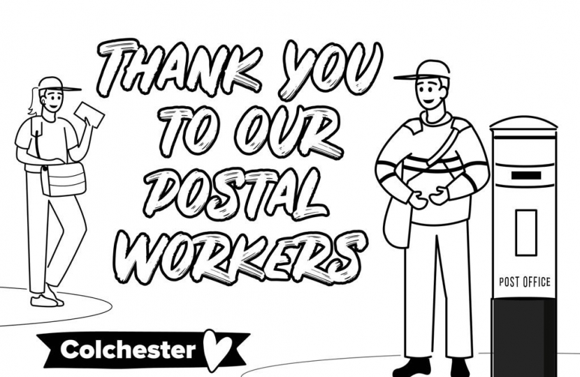 Thank You to Our Postal Workers (Colouring)
