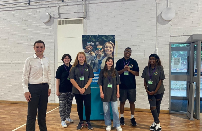 Visiting the launch of the Young Essex Assembly Youth Club