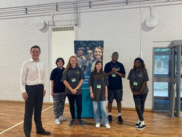 Visiting the launch of the Young Essex Assembly Youth Club
